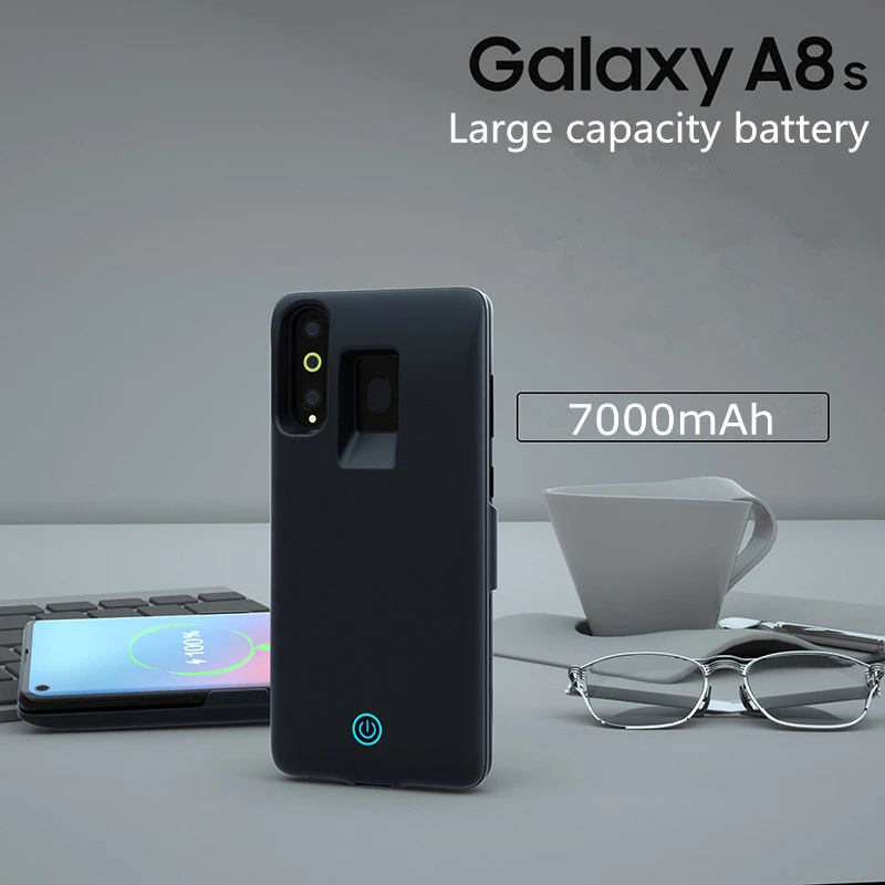 2021 Ультратонкий чехол для быстрой зарядки аккумулятора Samsung Galaxy A8s 7000 мАч