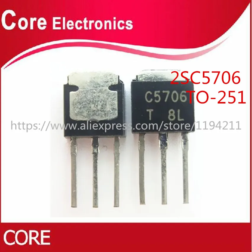 100 шт./лот C5706 2SC5706 TO251 5A 50V LCD общий NPN транзистор | Электронные компоненты и