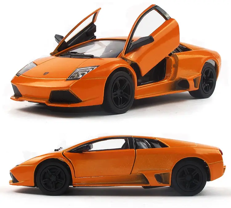 Оранжевый 4 цвета крутой Kinsmart 1:32 LP640 спортивный автомобиль сплава модель оттягивать назад игрушечный автомобиль как подарок для ребенка - Цвет: Оранжевый