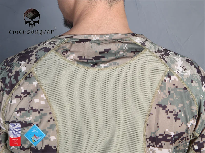 Камуфляжная рубашка EMERSON для бега дышащая с коротким рукавом EM9167 | Спорт и