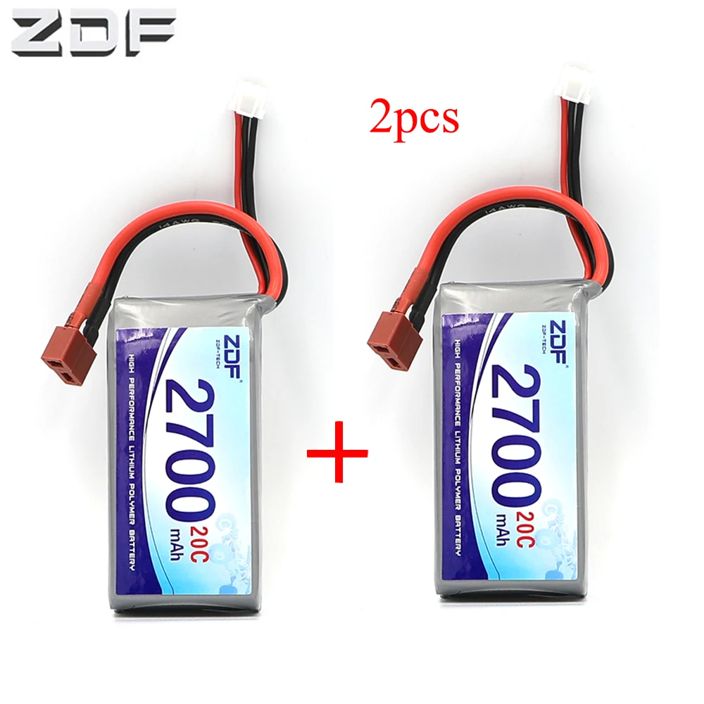 2 шт. Хорошее качество Rc Lipo батарея 2S 7 4 V 2700mah 20C Max 40C для Wltoys 12428 12423 1:12 RC