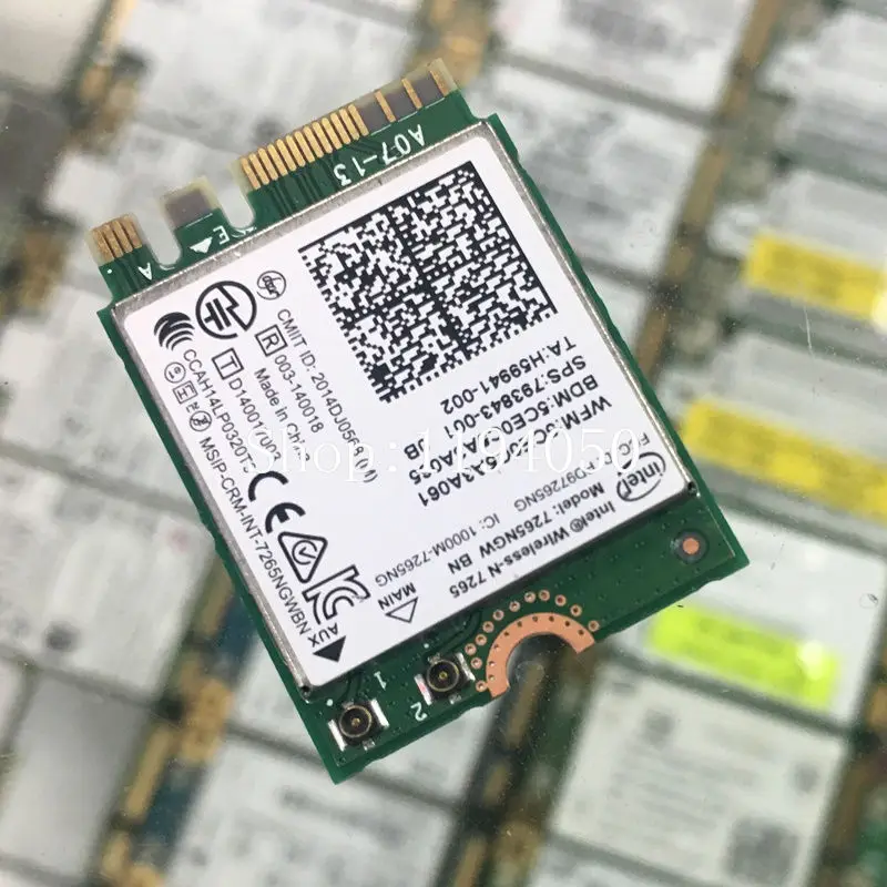 Intel Wireless N 7265 802.11N 2 4 ГГц Wi Fi + Bluetooth 0 NGFF Беспроводная LAN M.2 WiFi карта INTEL 7265BN