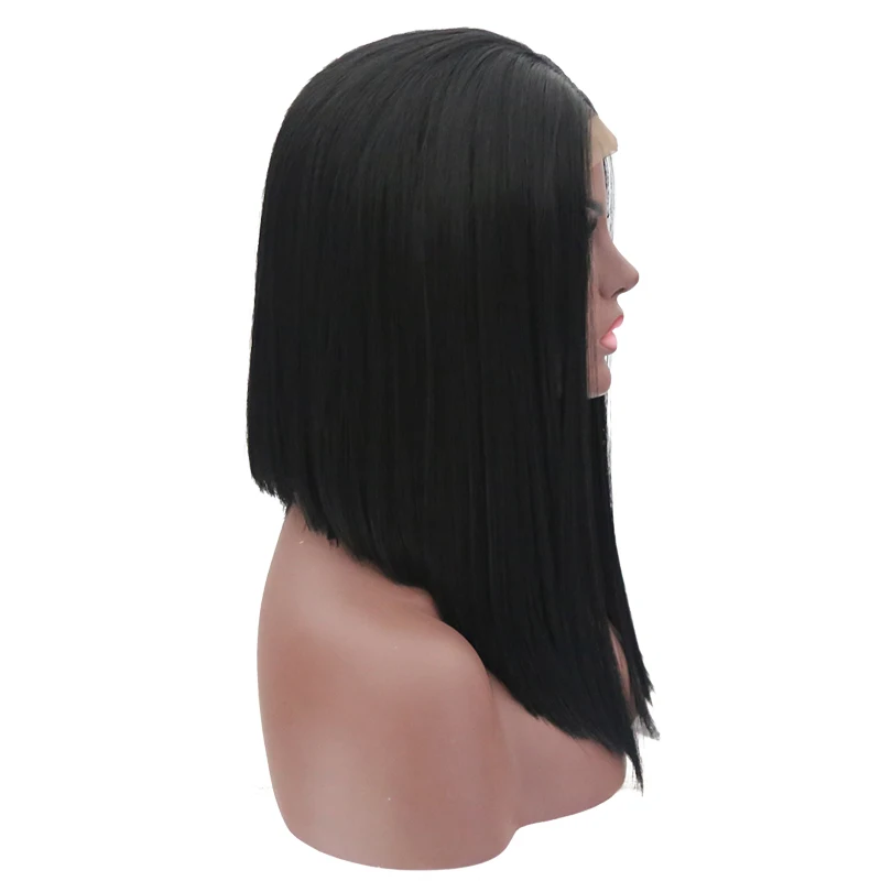 JOY & BEAUTY натуральные черные 1B #16 дюймовые короткие прямые волосы средняя часть
