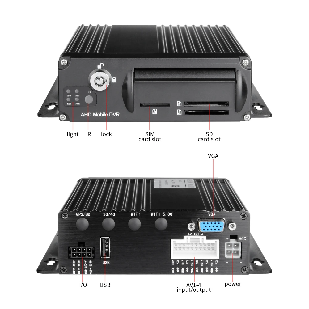 4CH AHD Мобильный DVR для такси автомобиля CCTV рекордер Прямая поставка с фабрики