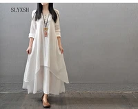slyxsh 2018 maternity clothing solid color fluid long sleeve dress long design pregnant women dress
