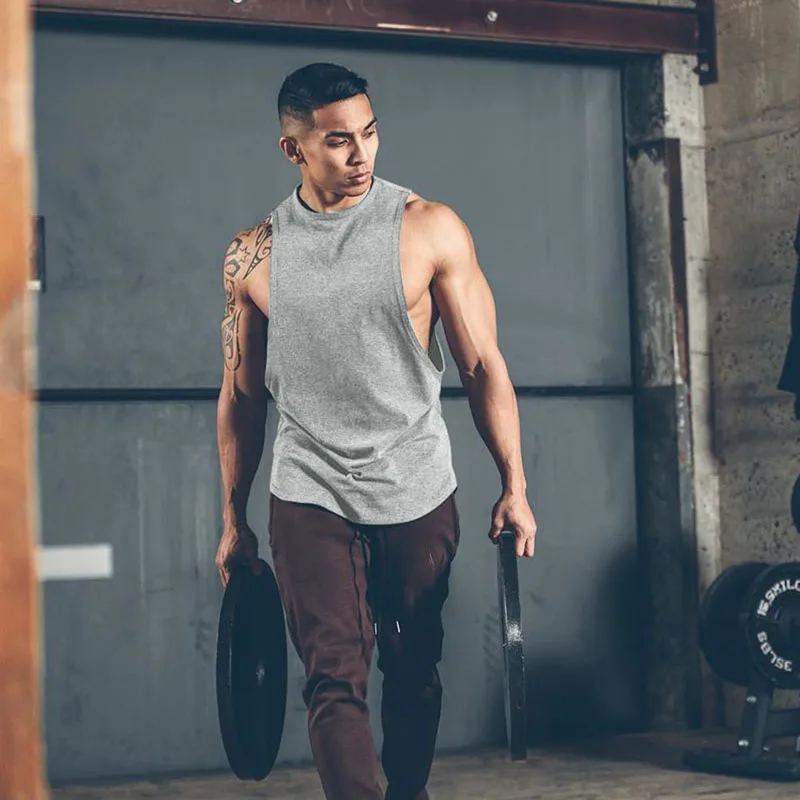 Мужские топы для фитнеса летний спортивный жилет футболка мужская спортивная