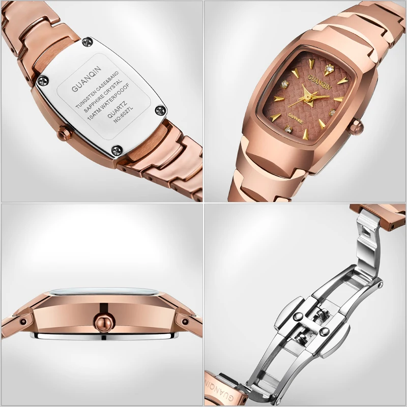 Relogio feminino GuanQin 2018 модные женские часы из вольфрамовой стали люксовый Топ бренд