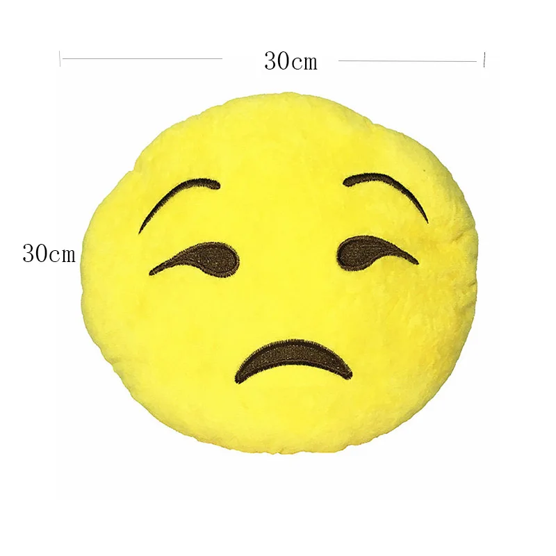 30 см Emoji Подушка смайлик эмоция Круглая плюшевая мягкая игрушка QQ лицевая подушка