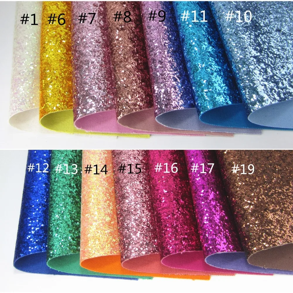 30cm x 134cm Chunky Glitter Fabric Leather Synthetic Faux PU Leatherette leather fabric roll for hair bows craft shoes diy AY027