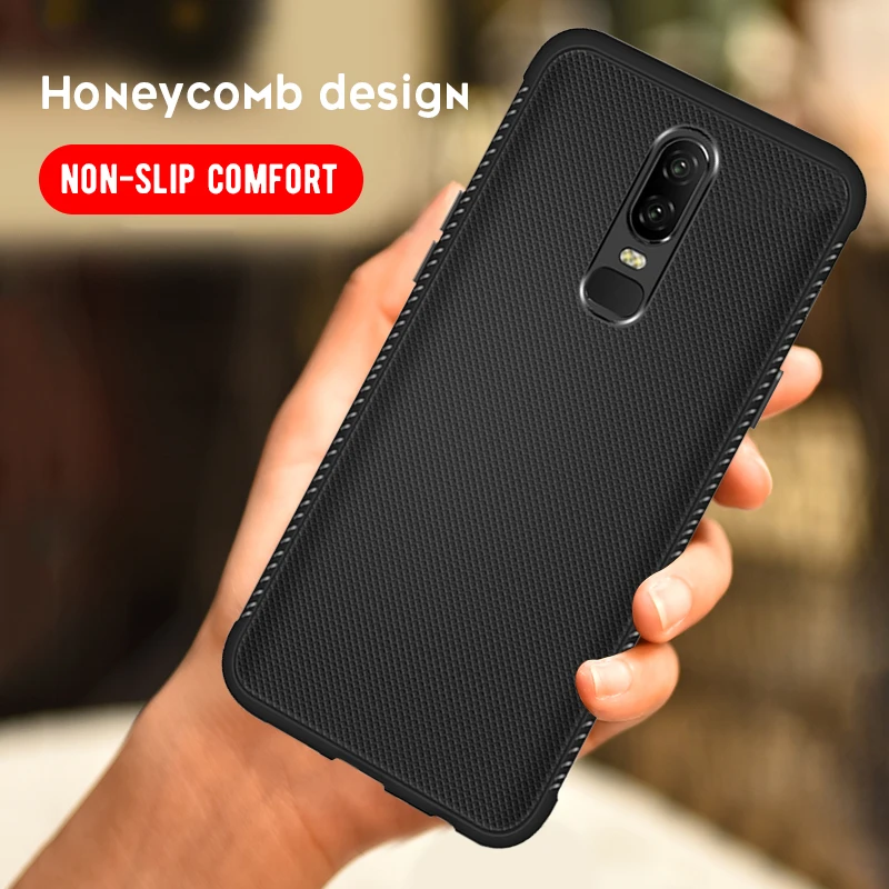 GKK Original Carbon Fiber Case for Oneplus 6 Business Soft TPU Reinforce Back Cover Luxury Coque Fundas |