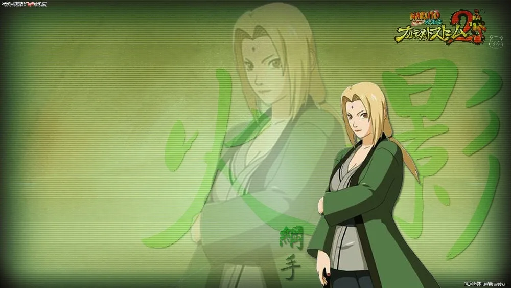 Парик для косплея Tsunade из искусственных волос с длинными золотыми волосами