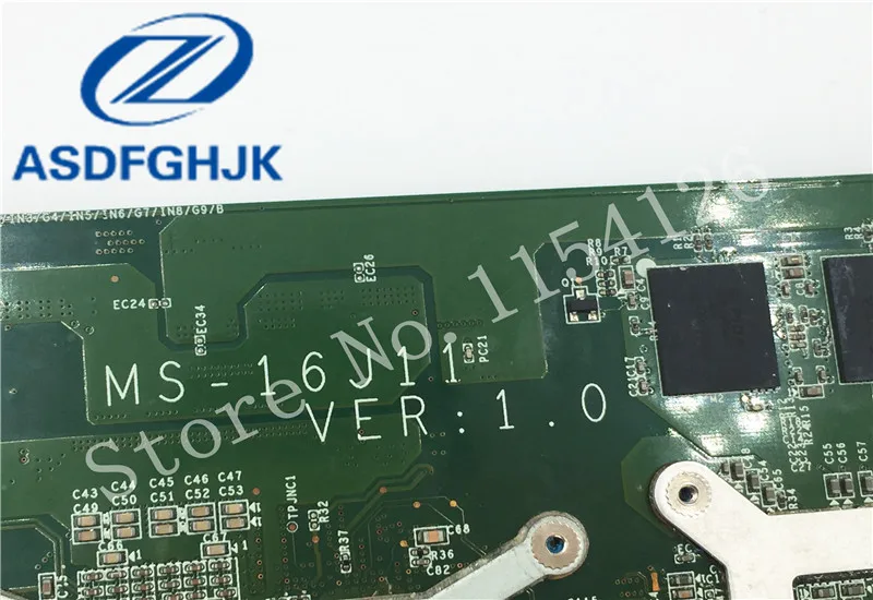 Материнская плата для ноутбука MSI GE72 GE62 2QF 077US материнская MS 16J11 16J1 DDR3 SR2BP