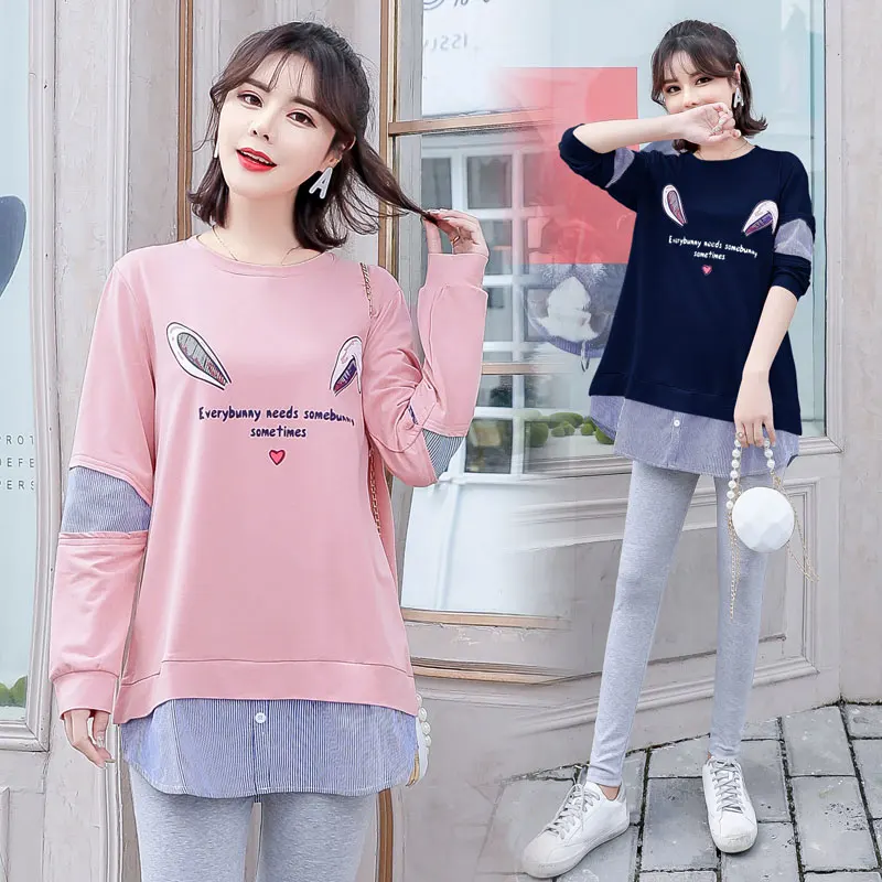 Одежда для беременных осень Костюмы 2 предмета комплект стильный Sweety лоскутное