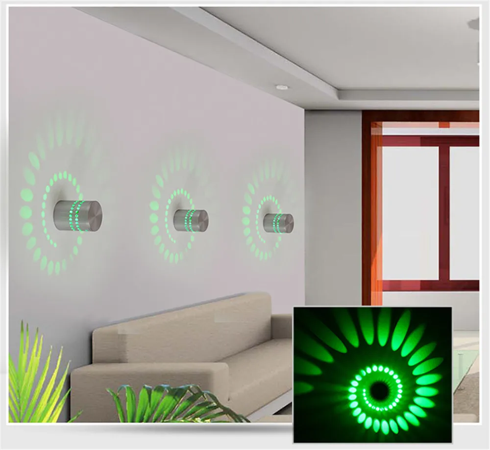 Светодиодный настенный RGB светильник 3 Вт с пультом ДУ|Комнатные настенные LED