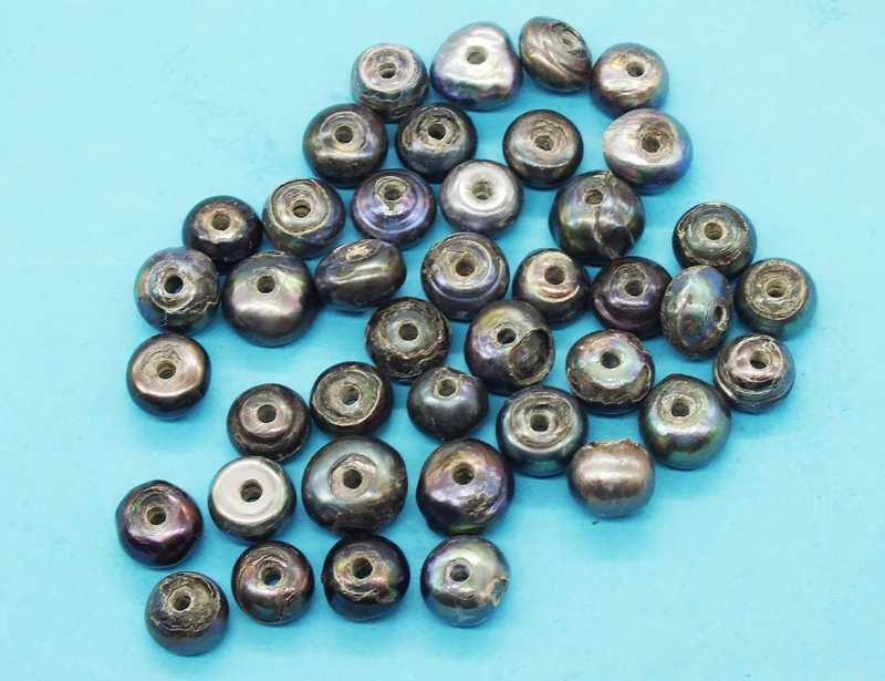 Дешевая распродажа! 200 шт. Размеры 10 мм 2 большое отверстие Пресноводный Жемчуг