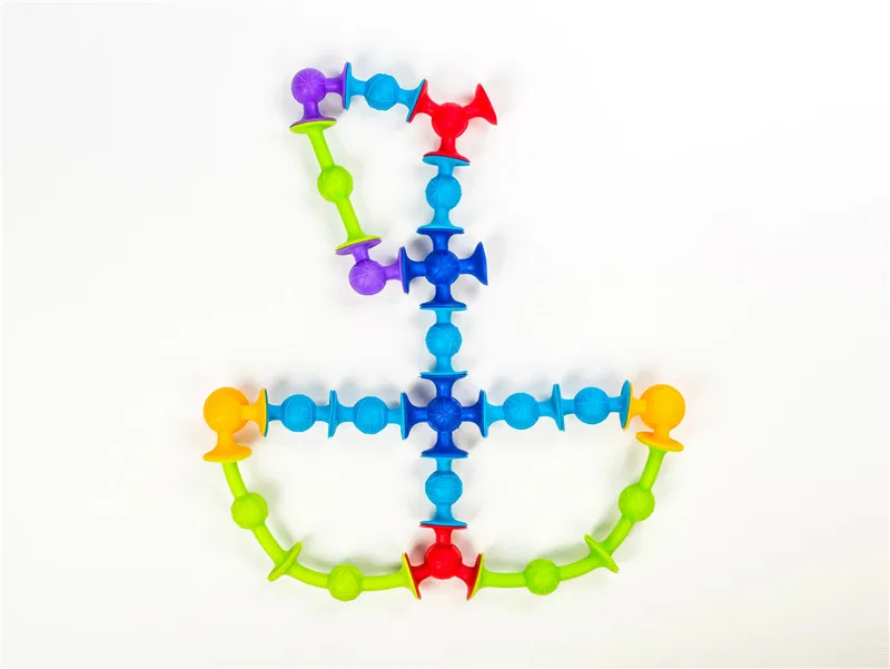 33 шт. DIY силиконовые строительные блоки squigz собранные squigz присоска обучающая модель строительные игрушки для детей мальчик