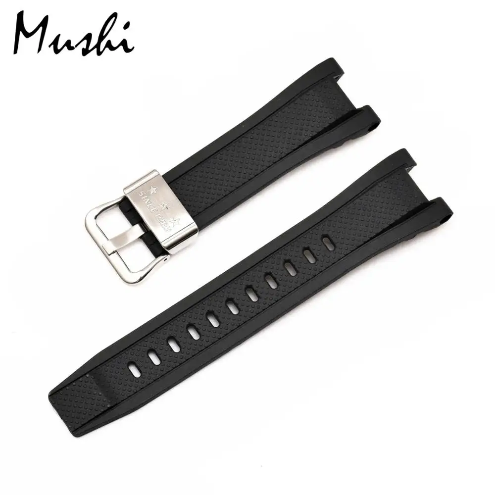 Черный силиконовый резиновый ремешок для часов Casio GST-W300G/W300/S300G/S300/S210B/S100G/S110/W100/W-110 резиновый ремешок для часов+ инструмент - Цвет ремешка: Star Silver