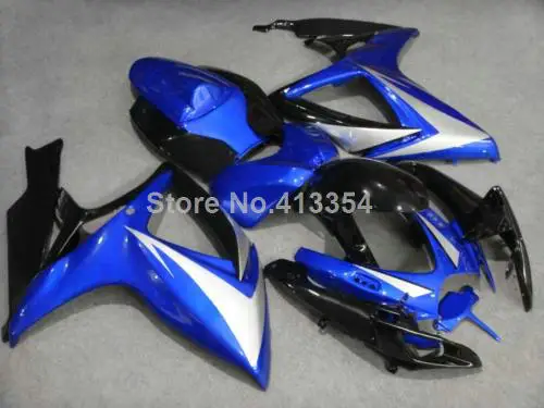Aftermarket body parts fairing kit for Suzuki GSXR600 750 06 07 blue black farings set GSXR 2006 2007 TY64 | Автомобили и