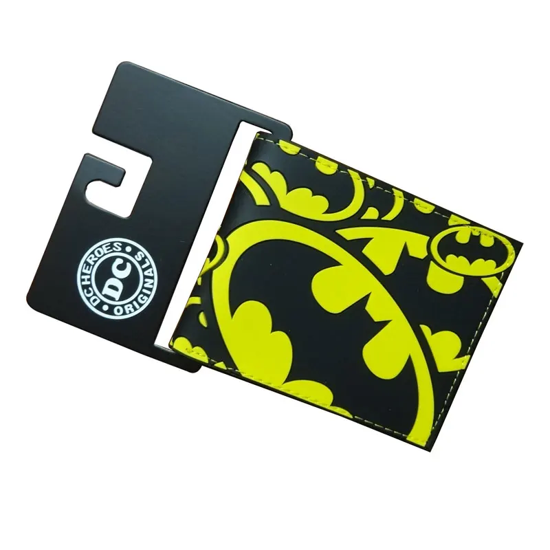 B-01 Дизайнер, бумажник «Бэтмен», комиксы, анимация, логотип, кошельки для мужчин и женщин, цена в долларах, сумки для карт, кожа, ПВХ, короткий кошелек - Цвет: B-01