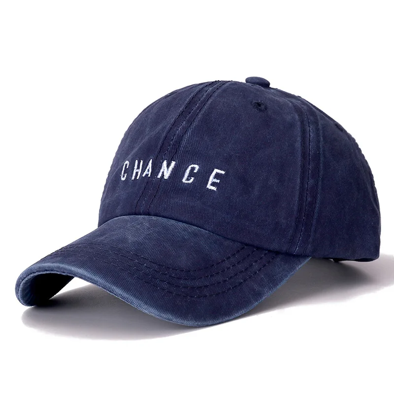 Новая модная бейсболка с вышитыми буквами CHANCE, высококачественная повседневная шапка мужская женская Регулируемая винтажная Кепка из стираного хлопка