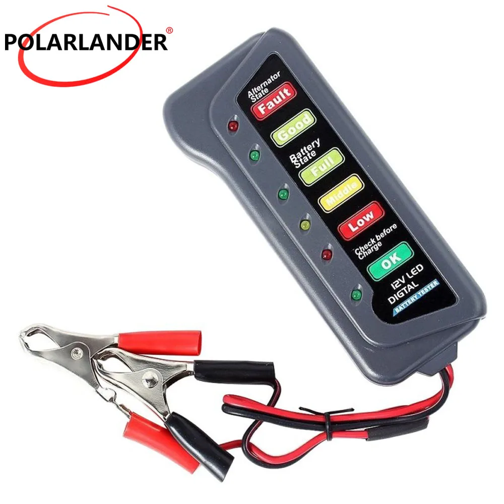 

High Quality LED Digital Battery Alternator Tester 12V Car circuit detector car battery tester For Car Motorcycle Trucks