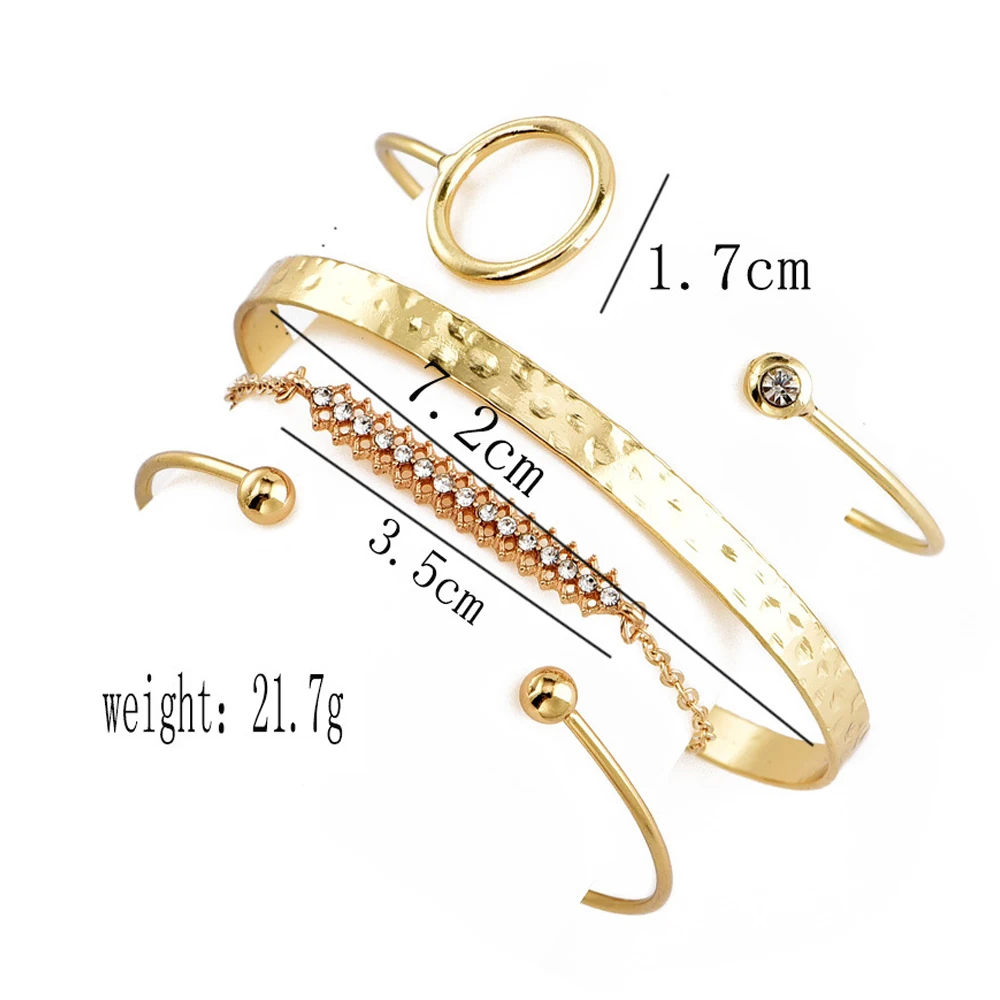 4 шт./компл. богемных дам браслеты круг геометрической формы с украшением в виде