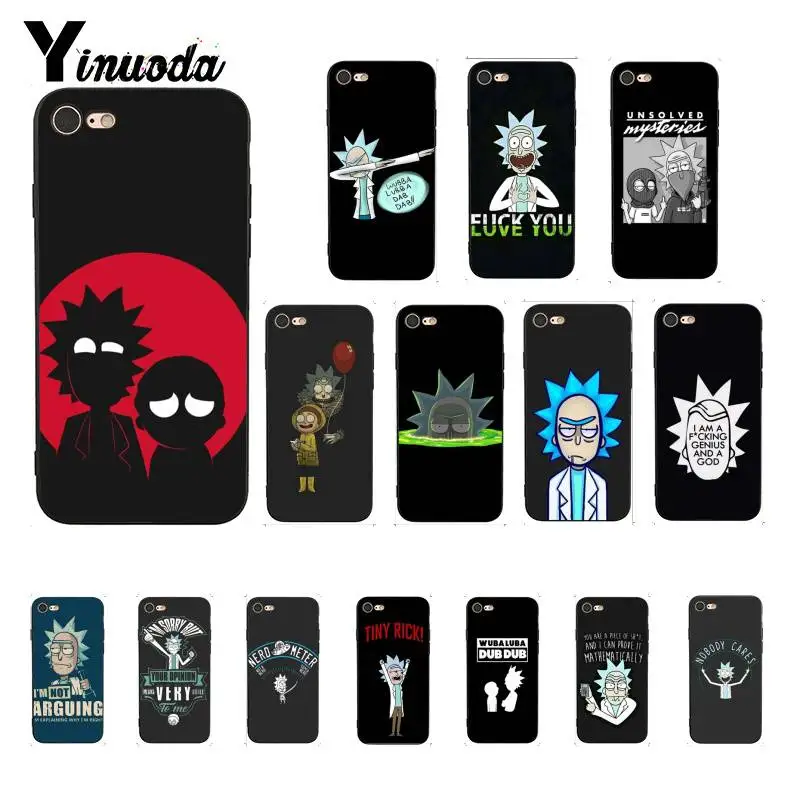 Yinuoda Рик и Морти анти сломанный Чехол для мобильного телефона iPhone 8 7 6 6S 6plus X XS MAX 5 5S