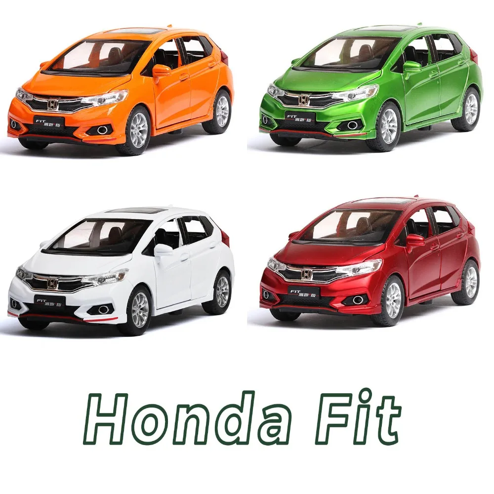 1/32 Литые и игрушечные транспортные средства Honda FIT модель автомобиля со звуком и светильник коллекция автомобиля игрушки для мальчика Детский подарок brinquedos