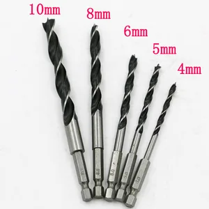 Сверла по дереву с шестигранным хвостовиком 14 дюйма, 456810 мм, 5 шт.