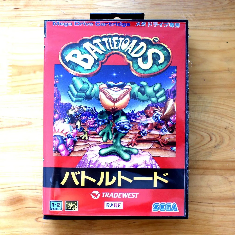 Игровая карта SEGA MD 16 бит Battletoads с розничной коробкой для Sega Mega Drive Genesis |