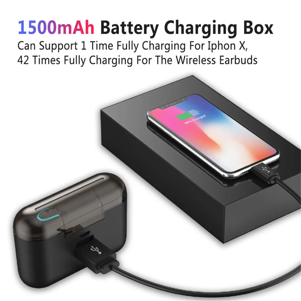 Беспроводные Bluetooth наушники Беспроводная гарнитура спортивные вкладыши стерео