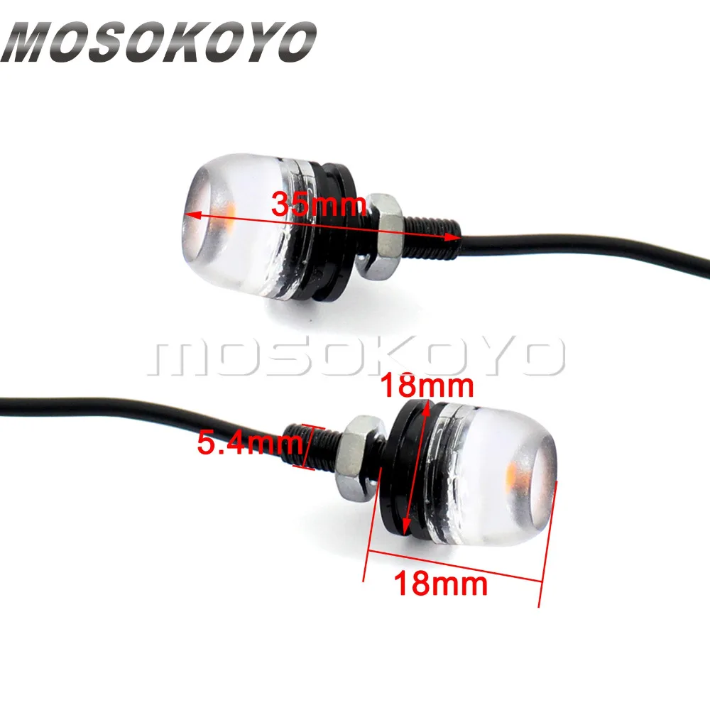 Светодиодный болт для мотоцикла 2 шт. светильник номерного знака SMD янтарный номерной знак Honda Harley Kawasaki