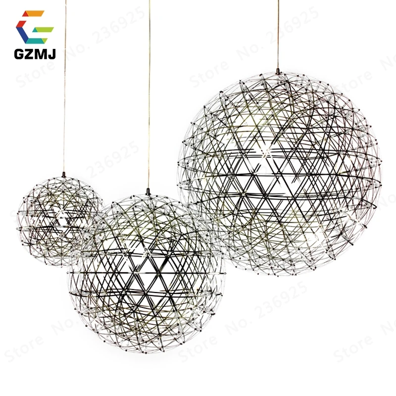 GZMJ Brief Spark Globe светодиодный подвесной светильник s Арт Деко фейерверк шар из нержавеющей стали подвесной светильник Лофт светильник для домашнего декора