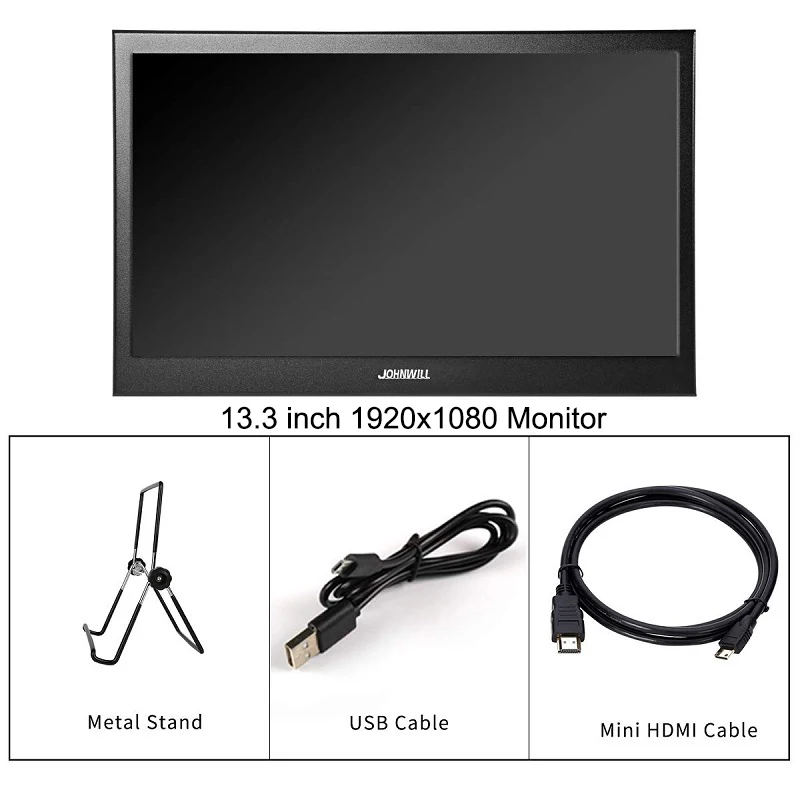 13," 2 K 2560x1440 портативный компьютерный монитор PC HDMI PS3 PS4 Xbo X360 ips lcd светодиодный 15,6" монитор для Raspberry Pi Windows 7 8 10 - Цвет: 13.3 1080P