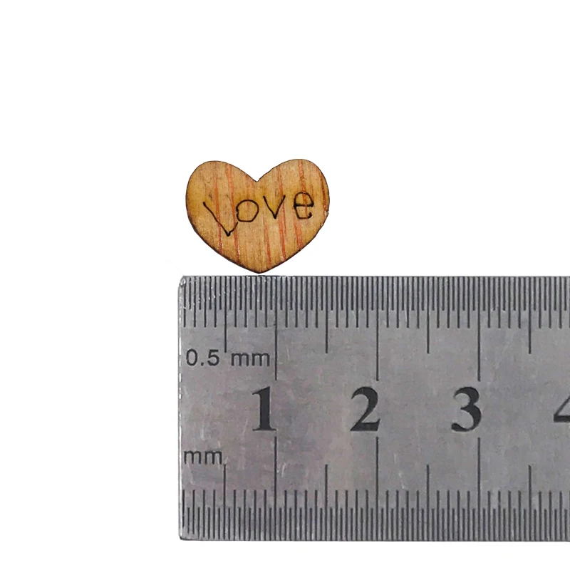 100 шт любовь сердце деревянные конфетти деревенские ломтики поделки DIY Конфетти