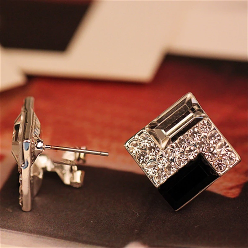 2019 Новое поступление модные серьги гвоздики женские Bijoux Wild элегантные черные