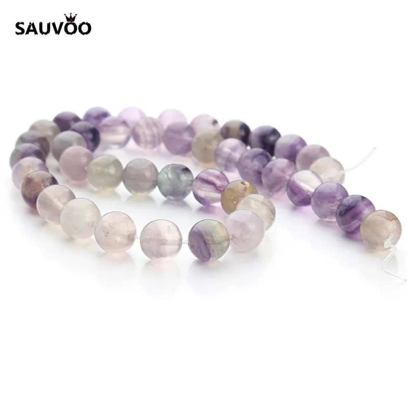 

SAUVOO 40cm/Strand 4/6/8/10mm Round Natural Purple Aventurine Stone Beads Loose Spacer Bead for Necklace Bracelet Jewelry Making