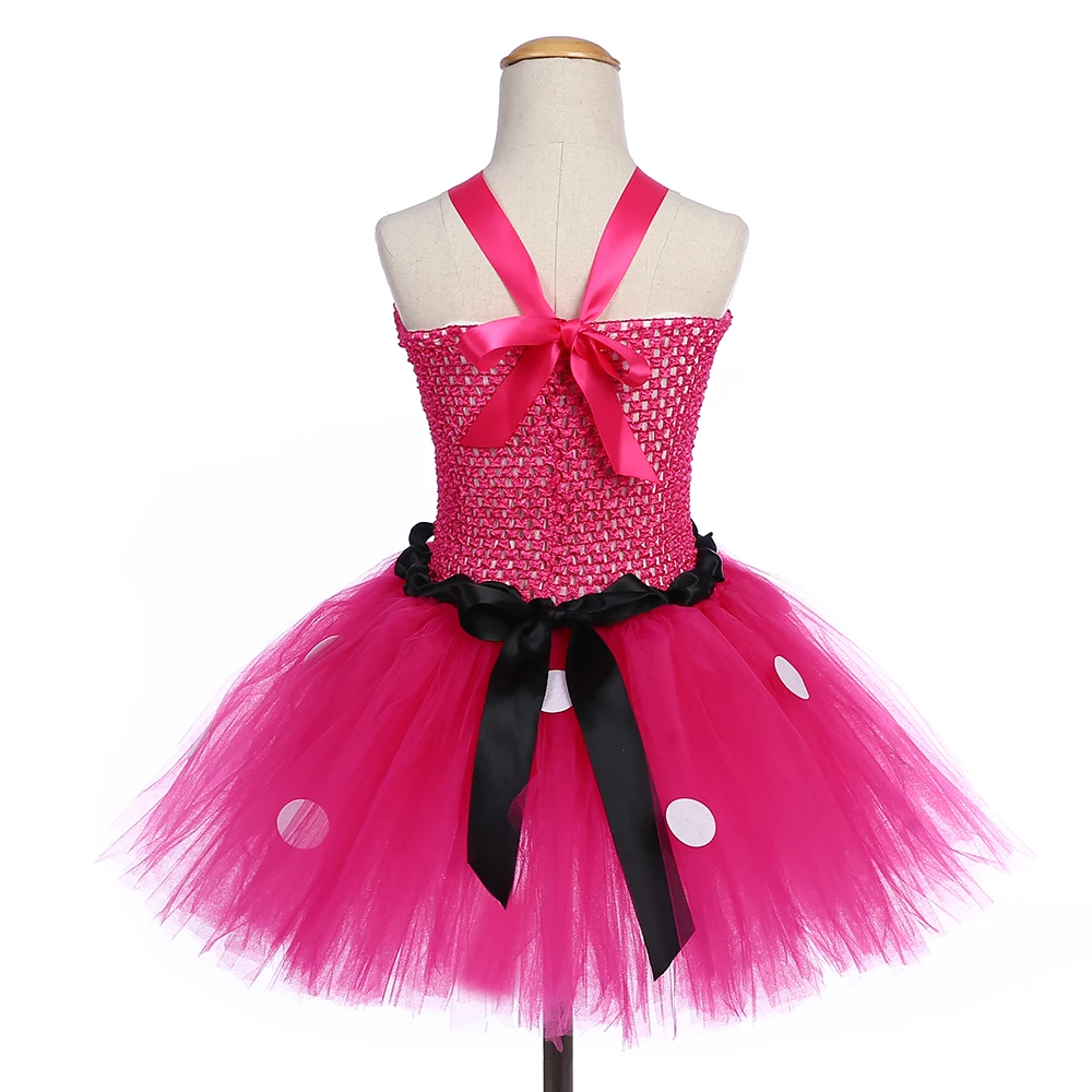 Комплект для девочек платье-пачка с Минни Маус милое платье принцессы пышное в