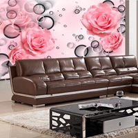 beibehang papel de parede rose circle custom mural wallpaper style 3d stereoscopic relief jade living room tv backdrop bedroom