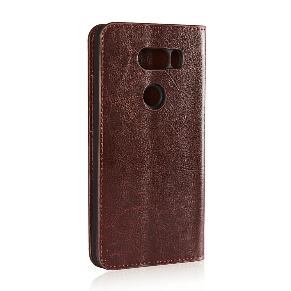 LUCKBUY чехол для LG V30 классический Бизнес Crazy Horse Узор Натуральная кожа флип H930