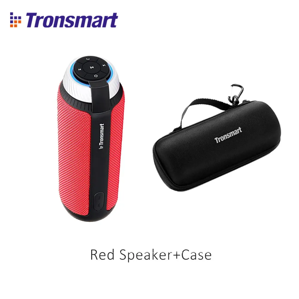 Red add Case Tronsmart T6 Bluetooth 4,1 мини динамик USB беспроводной Саундбар аудио приемник портативный динамик s AUX для музыки MP3 плеер - Цвет: Red add Case