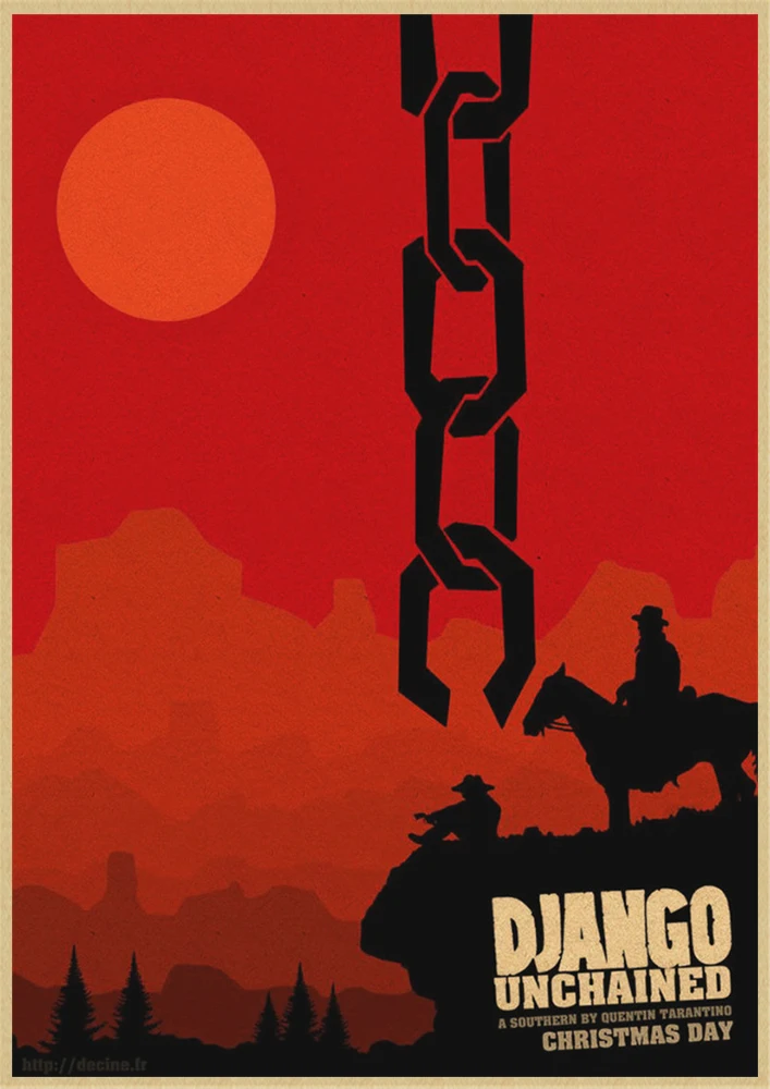 Классический фильм Django Unchained Квентин Тарантино Ретро плакат крафт-бумага кафе домашний декор стен Живопись