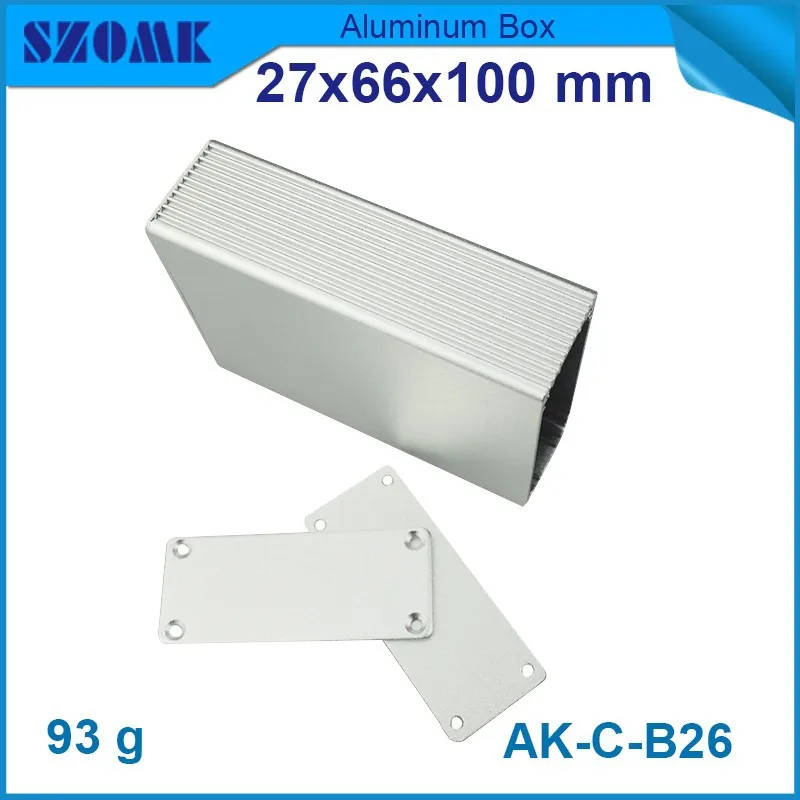 

10 pcs/lot caja aluminio electronica pcb enclosure 27(H)x66(W)X100(L)mm diy aluminium enclosure