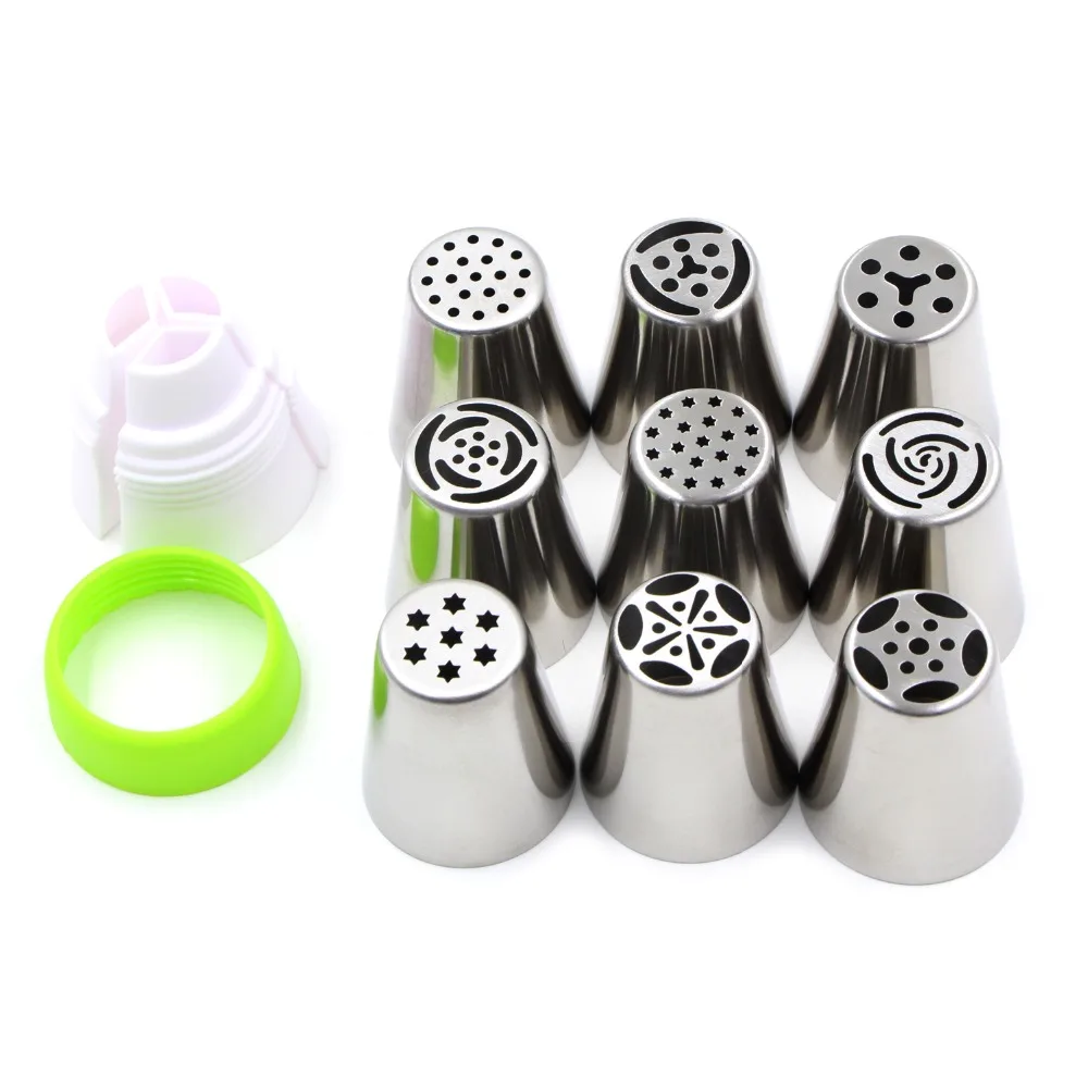 Набор кондитерских изделий из нержавеющей стали 9 шт. насадки помадка украшение