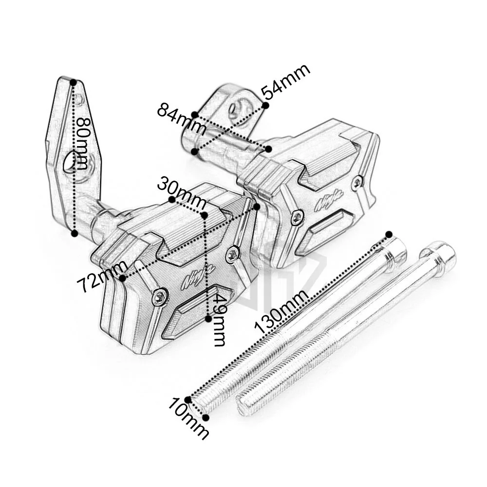 Мотоцикл с ЧПУ рамка Ползунки падение Краш двигателя протектор колодки для KAWASAKI