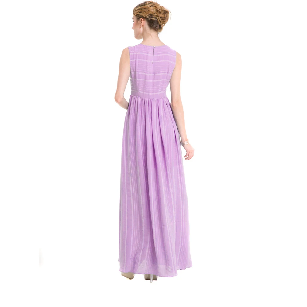 Женское платье до щиколотки синее или фиолетовое большого размера Деловая