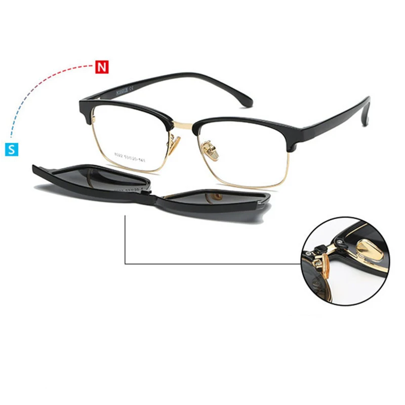 Солнцезащитные очки унисекс поляризационные на защелке винтажные в