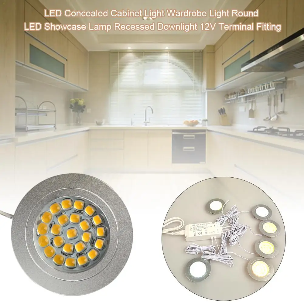 24led 1 8 W под шкафом кухонный свет лампы для витрины встраиваемые светильники шкаф