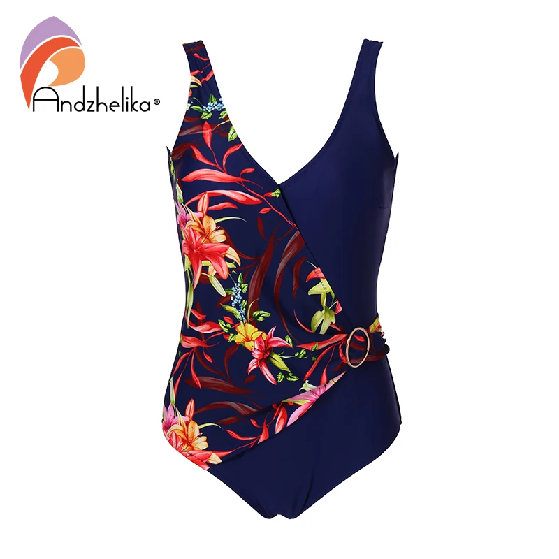 Andzhelika bikini 2018 женский купальник монокини для девушек размера плюс с V образным