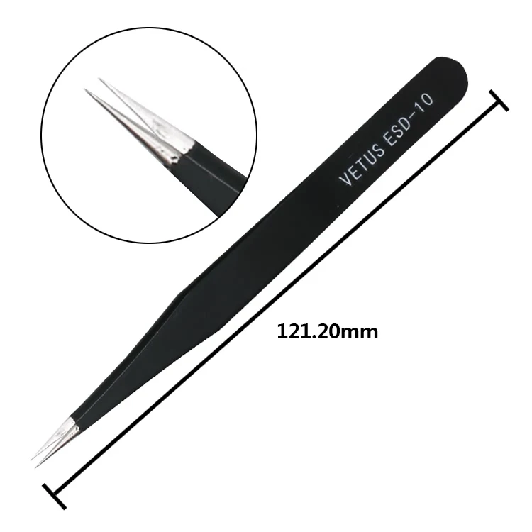 Высокое качество 6 шт. BGA точный ESD Пинцет Набор цельнометаллический Антистатический пинцет инструмент для ремонта